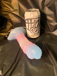 Image 3 of NO STROKER!!! Seraphim Hybrid Strap-On Dildo in "Trans Flag" colorway