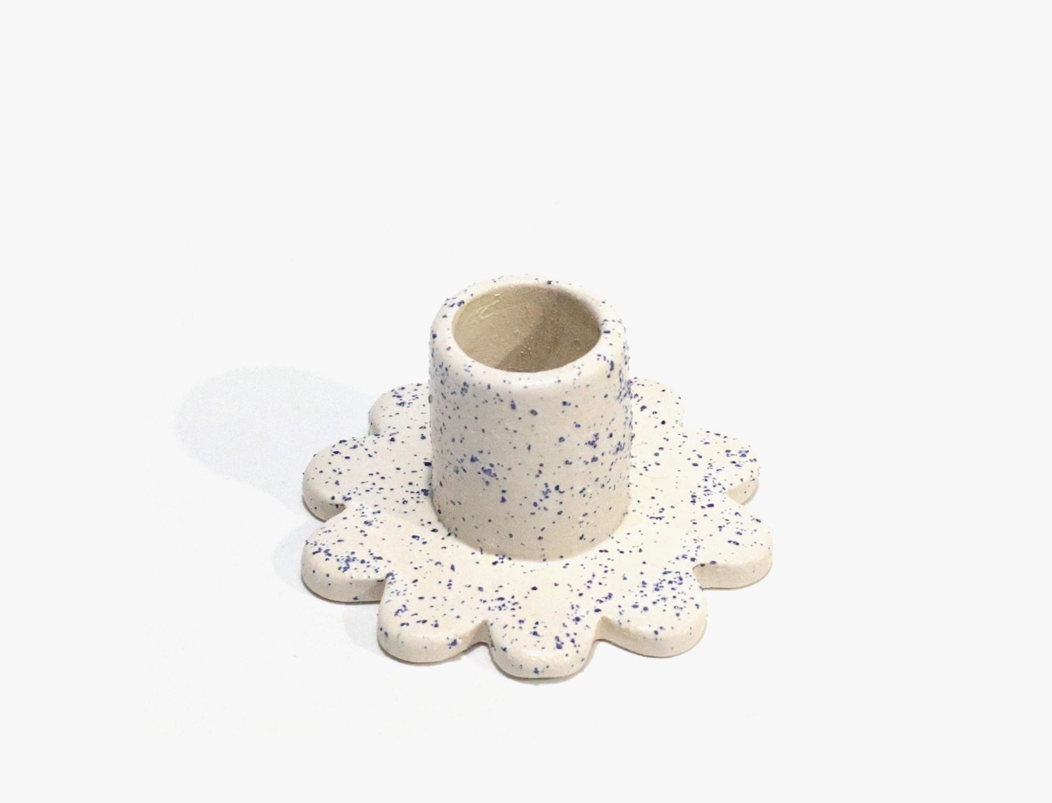 Image of WHITE FLOWER CANDLE HOLDER