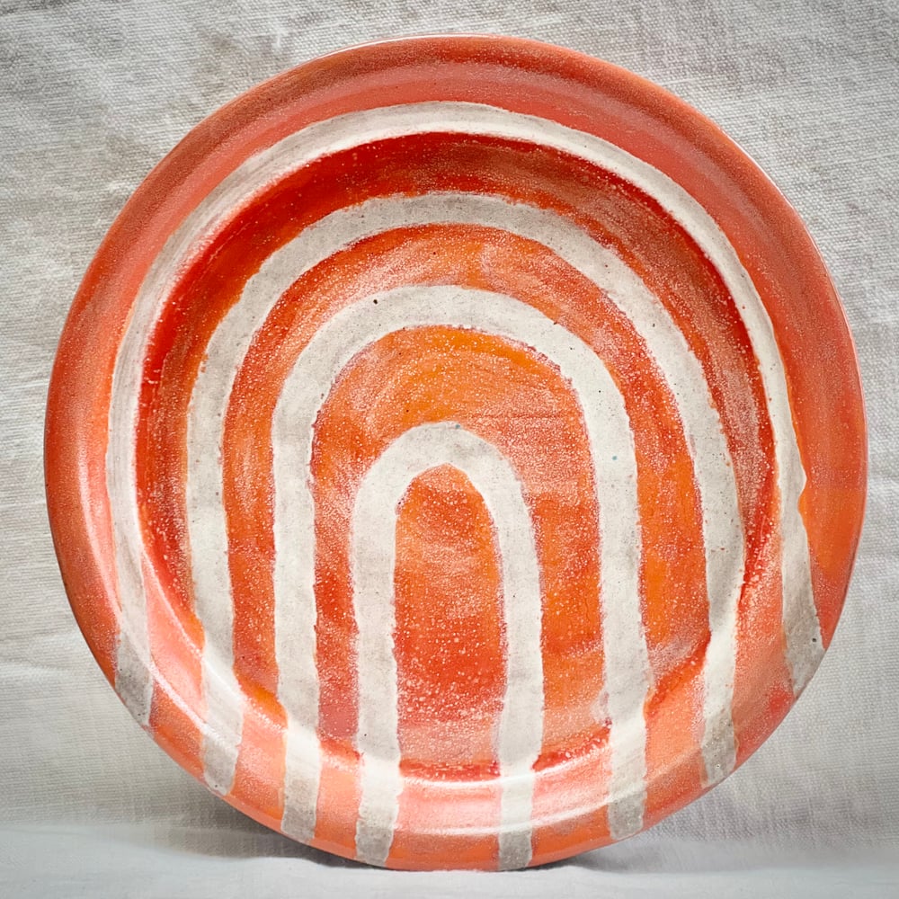 Image of Orange Rainbow Dinner Plate