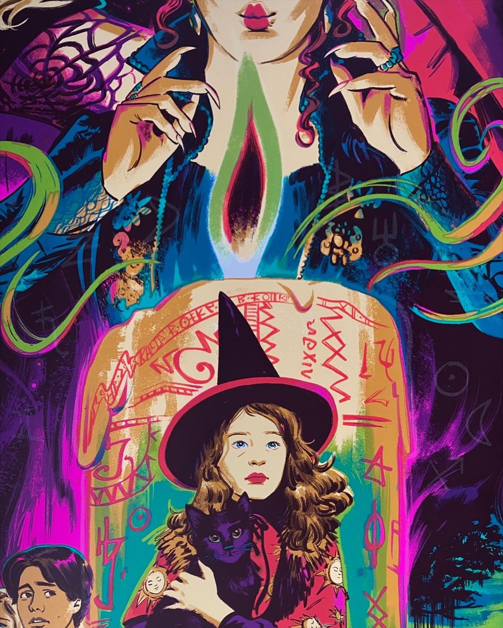 HOCUS POCUS Artist Print silkscreen {GLOW ink}