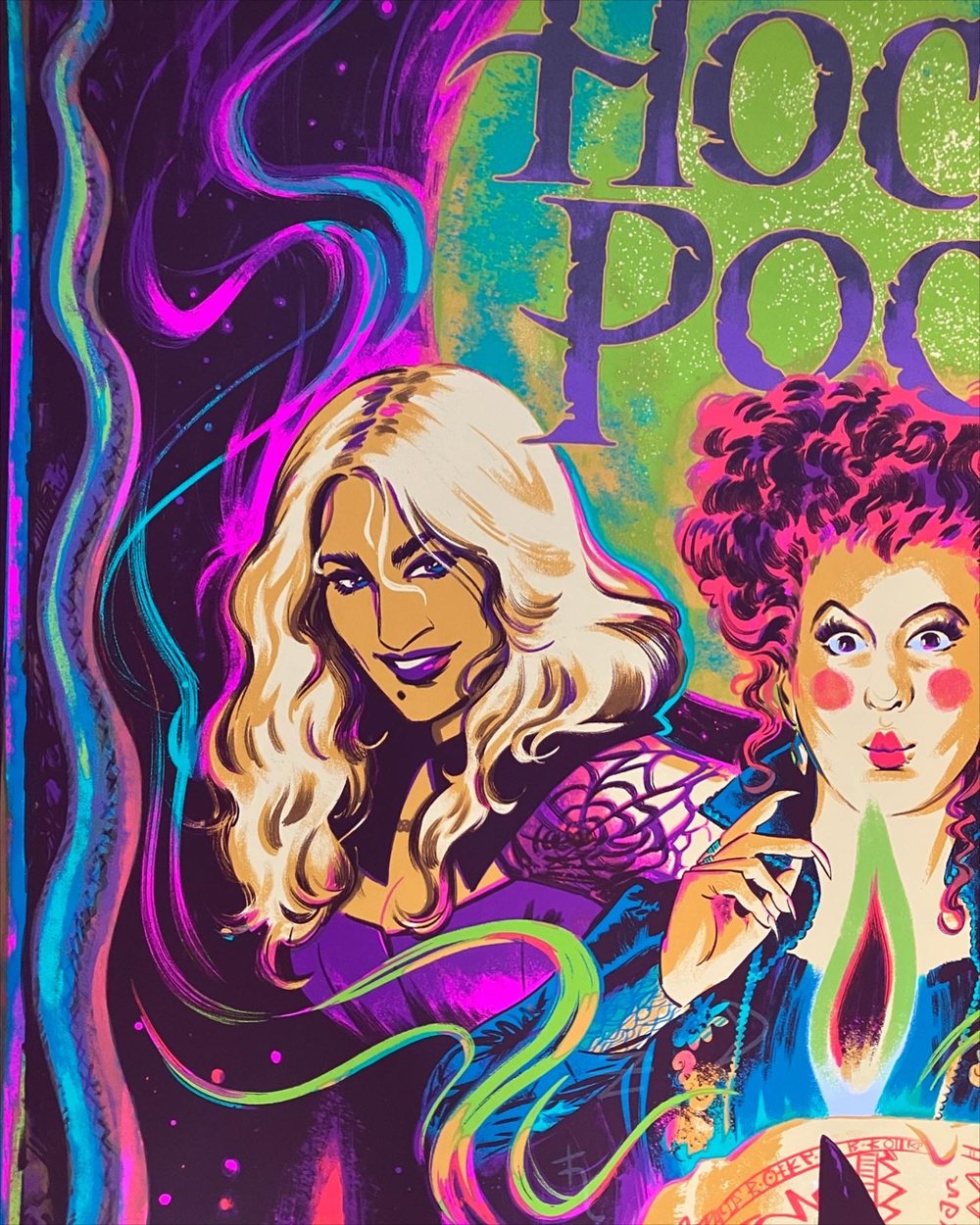 HOCUS POCUS Artist Print silkscreen {GLOW ink}