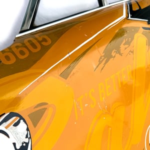 Image of Porsche Bahama Yellow Door Art
