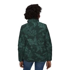 Image of Poisons and Pollinators | Women's Puffer Jacket | Veridian