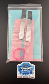 Image 2 of 1/24 DIY Interior Kit - Baby Blue/Light Pink - ReadyToShip