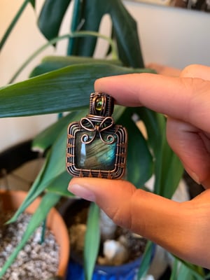 Labradorite and Peridot Present Pendant