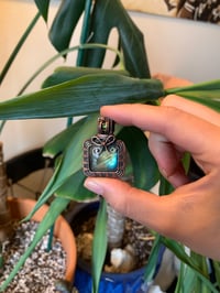 Image 2 of Labradorite and Peridot Present Pendant
