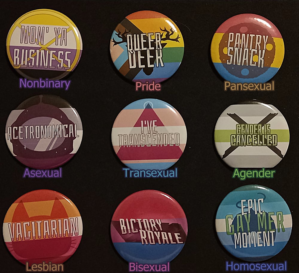 Pun Pride Flag Pins