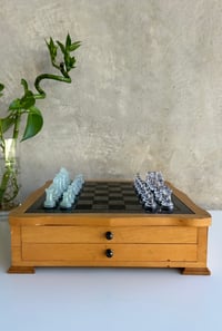 Image 1 of Vintage Multi-game Board | Chess, Checkers