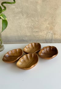 Image 1 of Sea Shell Wood Bowls | Set of 4