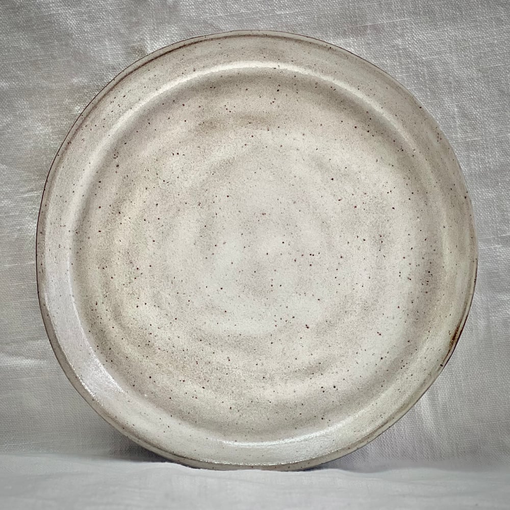 Image of Black Clay Speckled Dinner Plate