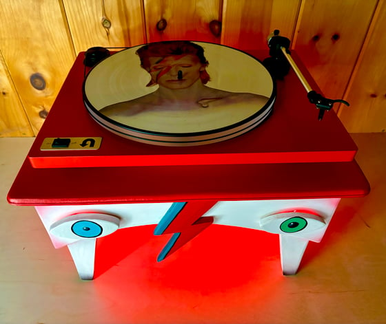 Image of Aladdin Sane David Bowie Turntable Table