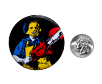 Image 2 of Texas Chainsaw Massacre Leatherface  2.25" Button