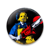 Image 1 of Texas Chainsaw Massacre Leatherface  2.25" Button