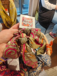 Image 17 of Recycled sari boho scrunchies -SEE ALL PICS