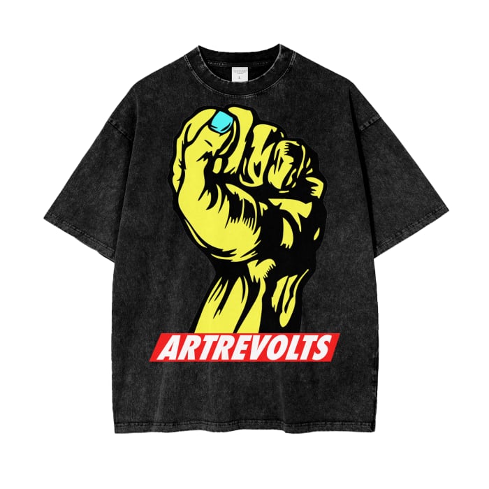 Image of FREEDOM FIST BLACK ACID WASH