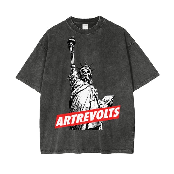 Image of LIBERTY IS DEAD DARK GREY ACID WASH