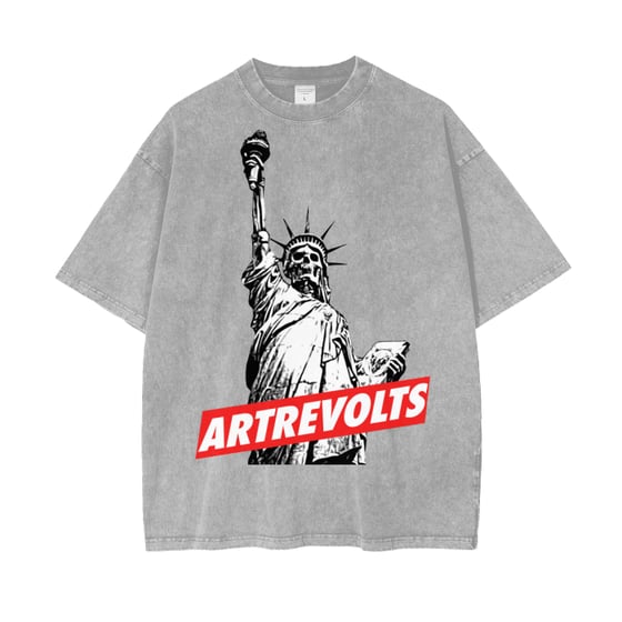 Image of LIBERTY IS DEAD GREY ACID WASH