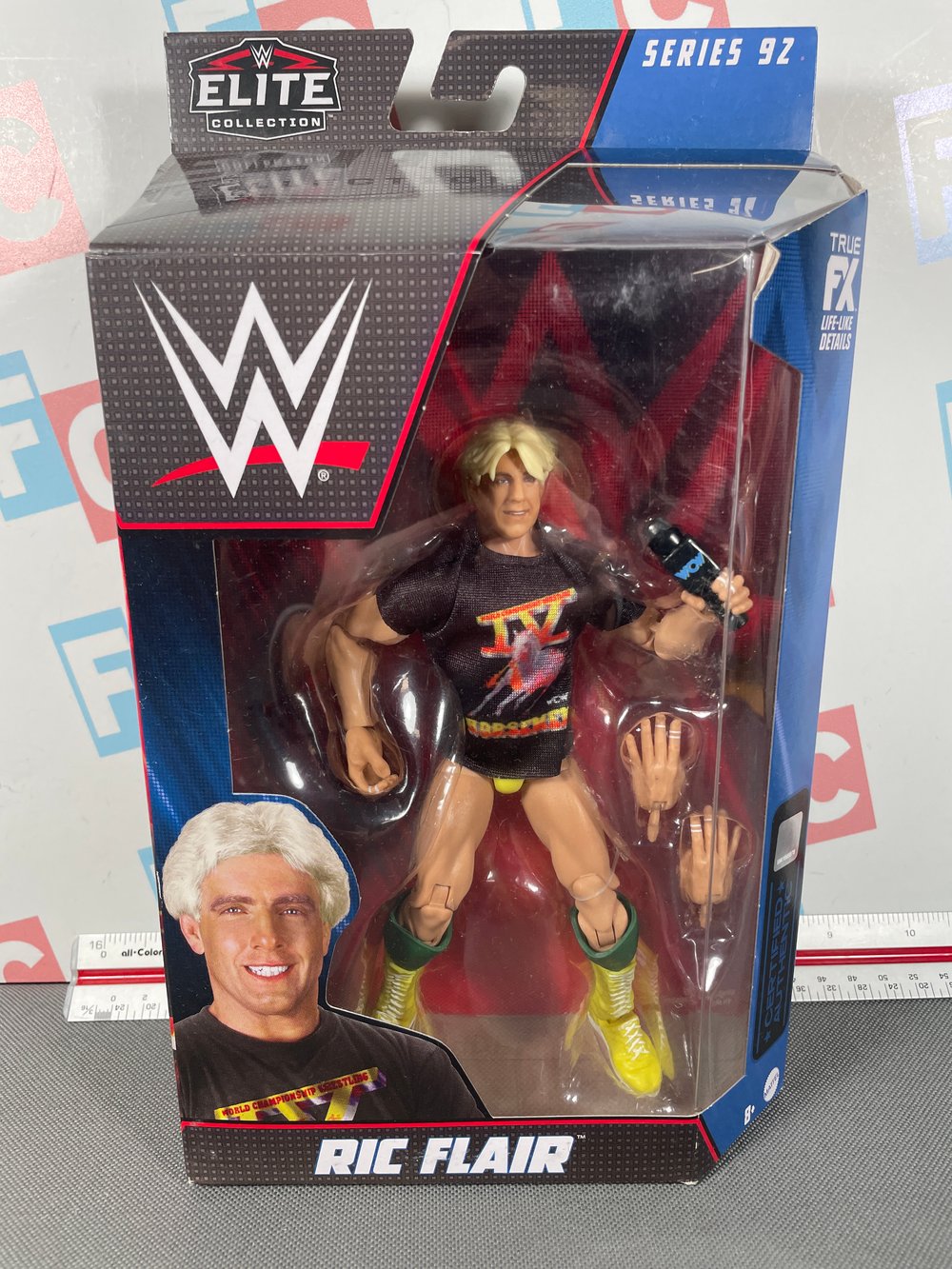 WWE Wrestling Mattel Elite Series 92 Ric Flair Figure & Four Horsemen Shirt 