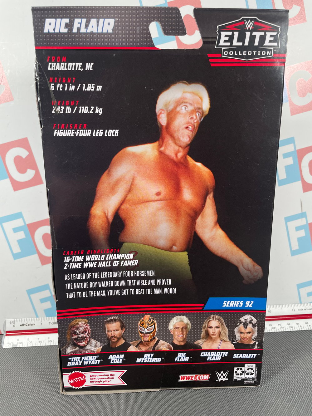 WWE Wrestling Mattel Elite Series 92 Ric Flair Figure & Four Horsemen Shirt 