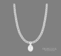 925 Silver Oval Personalised Flower Chain