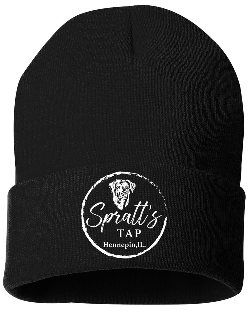 Image of Black Sportsman Beanie Embroidered Logo