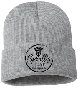 Image of Athletic Grey Sportsman Beanie with Black Embroidered Logo