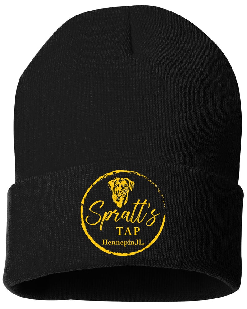 Image of Black Sportsman Beanie Embroidered Logo