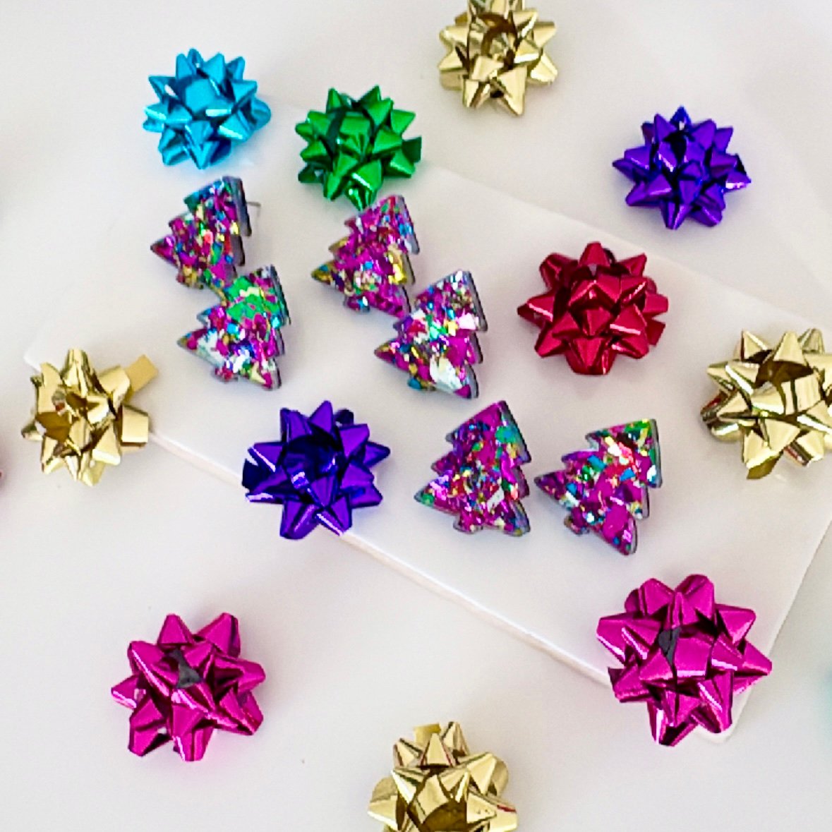 Image of Maxi Glitter Fest Christmas Tree Studs