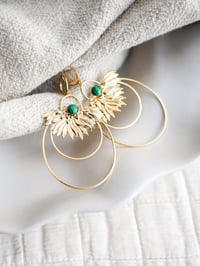 Image 6 of Grandes Boucles d'Oreilles FREYJA - Vert