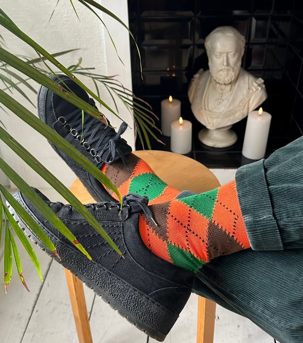 THE ARGYLE SOCK (Orange) 