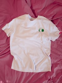 Image 2 of Betty Basic T-shirt / White + Green