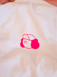 Image 2 of Betty Basic T-shirt / White + Hot Pink