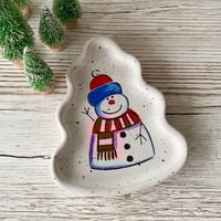 Image 2 of Handmade Christmas Tree Snowman Dish