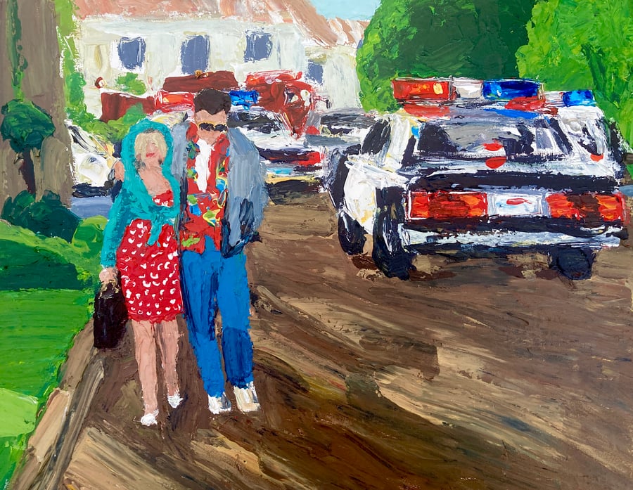 Image of Clarence and Alabama original on canvas