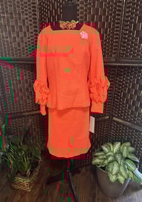Two Piece Coral Skirt Set
