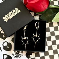 Image 3 of MARA - Heart Huggie Hoops