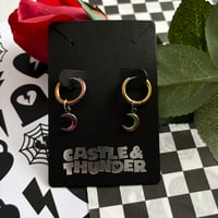 Image 2 of STELLA - Moon Huggie Hoops