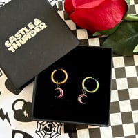 Image 3 of STELLA - Moon Huggie Hoops