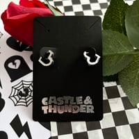 Image 2 of ANA - Heart Huggie Hoops