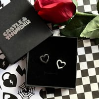 Image 3 of ANA - Heart Huggie Hoops