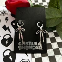 Image 3 of MARLEY - Bow Huggie Hoops