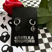 Image 3 of MARY - Moon Huggie Hoops