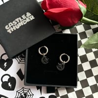 Image 2 of MARY - Moon Huggie Hoops