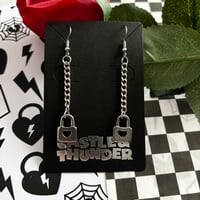 Image 3 of MARNIE - Padlock Drop Earrings