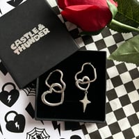 Image 2 of STELLA - Heart Huggie Hoops