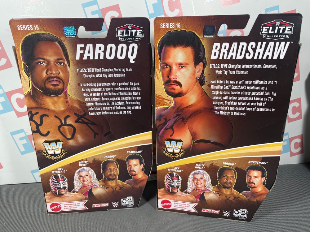 WWE Wrestling Mattel Elite Legends series 16 Farooq Bradshaw APA Acolytes Set