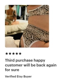 Image 5 of The FAITH thong in white python print