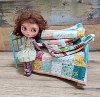 Image 4 of (1/6 dolls) Patchwork Quilt Blanket for Blythe dolls