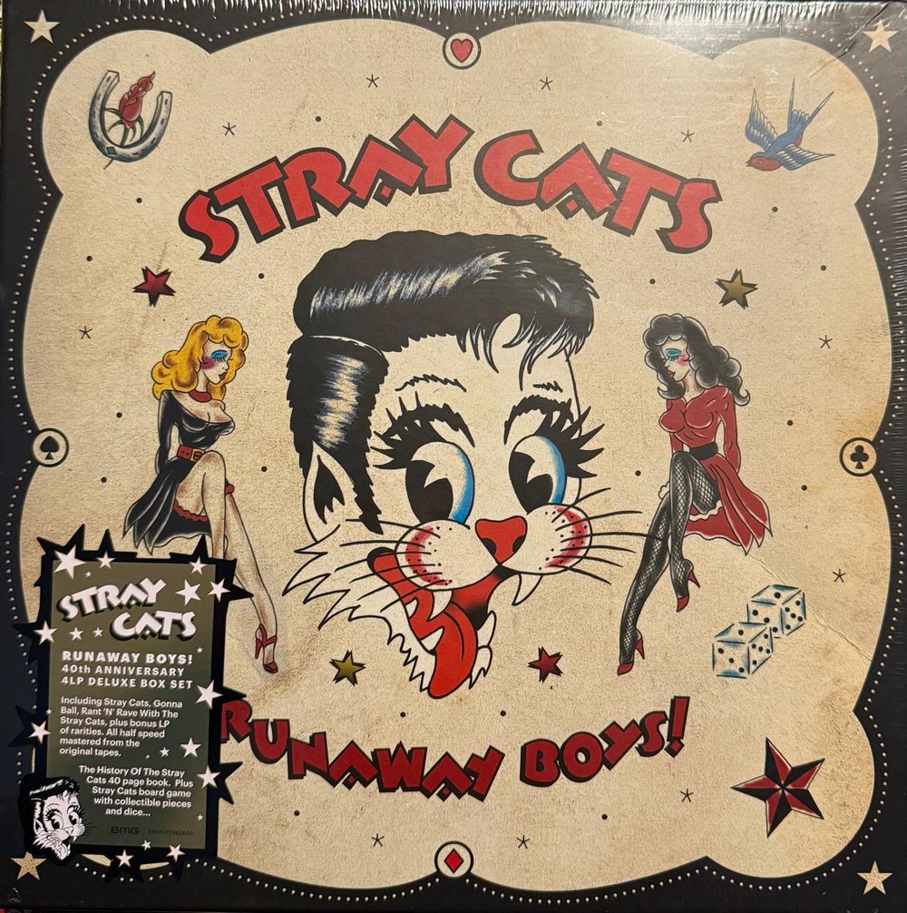 STRAY CATS - RUNAWAY BOYS (40TH ANNIVERSARY DELUXE BOXSET) 4 x LP + GAME