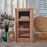Image 1 of ANCIENNE ARMOIRE GRILLAGEE EN CHÊNE 